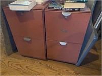 2 under desk file cabinets, 2 drawers no top