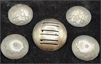 Silver Rounded Buttons