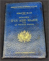 Leather Bound Memoires D'un Aide-Major Book
