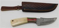 3-1/2" Damascus Blade Knife - 8" Overall, New