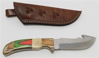 4-1/2" Stainless Steel Hook Blade Knife - 9"