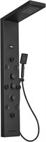 6-in-1 Matte Black Shower Panel