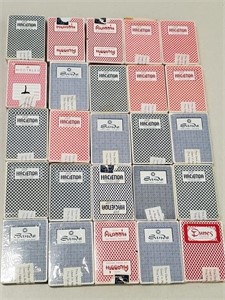 25 Open Decks of Casino Cards