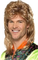 (N) Smiffy's Men's Mullet Wig Highlights