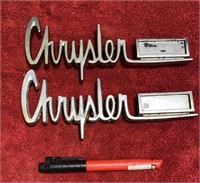 (2) Chrysler Metal Car Emblems