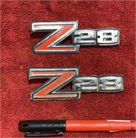 (2) Camaro “Z28” Metal Car Emblems