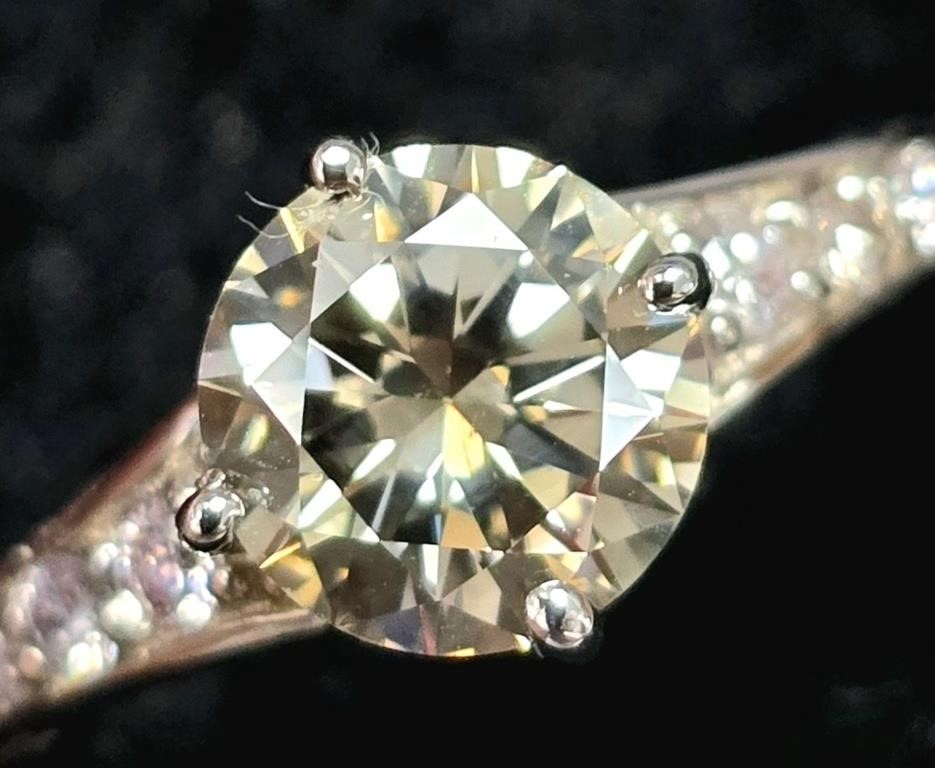 $15580 14K  Natural Diamond 1.55Ct+0.08Ct Ring