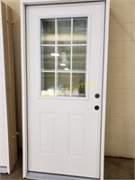 36" left hand 9 lite composite exterior door