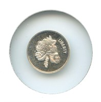 1 gram Silver Round - Liberty Skull, .999 Fine