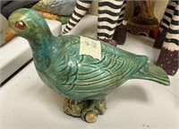 Vintage Pottery Bird Sculpture