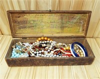 Vintage Flemish Art Wooden Box with vintage