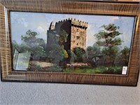 Blarney Castle Ireland, Reverse painting on glass