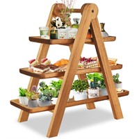 TIRYIUOU Wood Serving Trays 3 Tier Cupcake Stand R