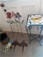 Butterfly plant stand yard decor
