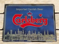 Vintage Unframed "Carlsberg" Beer Mirror
