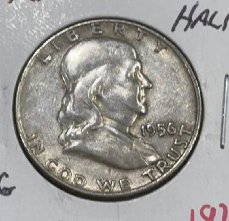 1956 FRANKLIN HALF DOLLAR (90% SILVER) (VG)