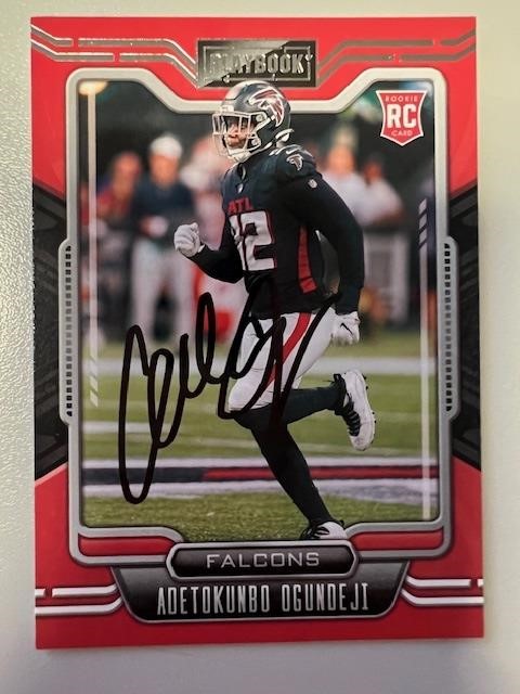 Falcons Adetokunbo Ogundeji Signed Card COA