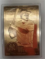 23K Gold Foil Babe Ruth Card