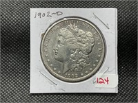 1902-O MORGAN SILVER DOLLAR