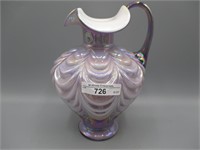 Fenton 8" lavender cased Carnival Drapery pitcher
