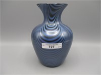 Imperial Freehand 6.5" Drapery vase on cobalt