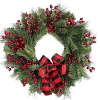 Zhemobang 20 Inch Christmas Wreath for Front Door,