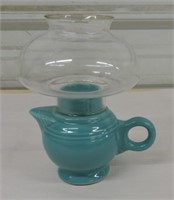 Fiesta Post 86 teapot candle lamp, turquoise