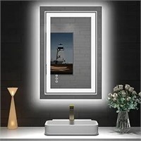 Snowdool 24”X36“ RGB LED Bathroom Mirror with Lig