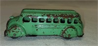 Vintage Green Metal Toy Bus