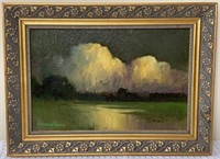Lake Landscape by R. Michael Shannon Oil Painting