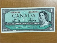 1954 Cdn $1 Bill - w/B/M Prefix