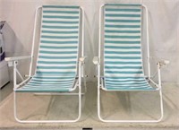 Matching Pair of Beach Chairs T12A