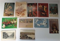 12 Vintage Post Cards- Lot #5 Random w/ Christmas
