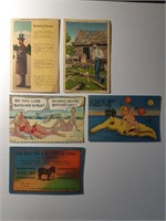 5 Vintage Post Cards