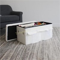 Humble Crew Shaggy Sherpa Collapsible Toy Box