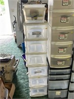 Plastic storage drawers, two set drawer, and some