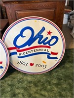 Ohio bicentennial metal sign 36 inches