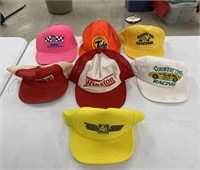 Lot of (7) Vintage NASCAR Snapback Trucker Hats