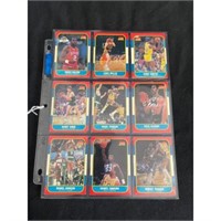 (9) 1986 Fleer Basketball Stars