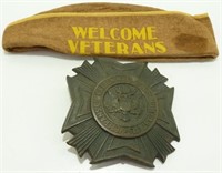 Vintage Veteran Lot - Grave Marker, Hat