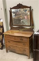 Victorian oak dresser, mirror stand needs