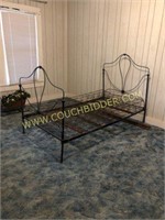 Antique cast iron twin size bed