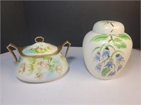 2x Vintage glassware pieces crown Devon ginger