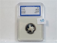 2004 S Proof Silver Texas Quarter PR 70 DCAM IGS