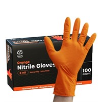 100 Count 8 Mil Nitrile Disposable Gloves -