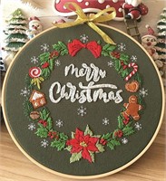 Embroidery Kit Merry Christmas Ornaments
