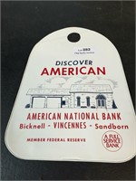 Vintage American National Bank Vincennes Advertism