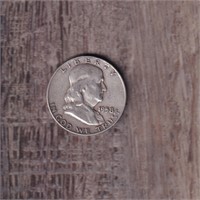 1958-D Franklin Silver Half Dollar