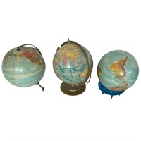 Vintage World Globes Trio Collection
