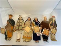 6pc Sandy Warrior Series American Indian Dolls NIB